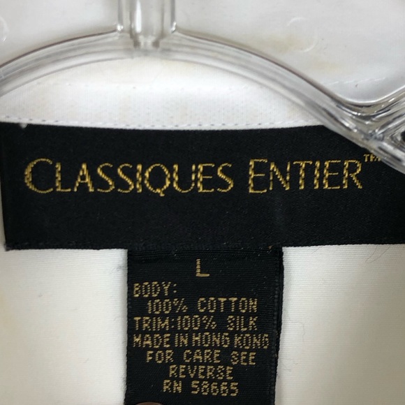 Classiques Entier White Button Down Shirt | Size L - Picture 4 of 7